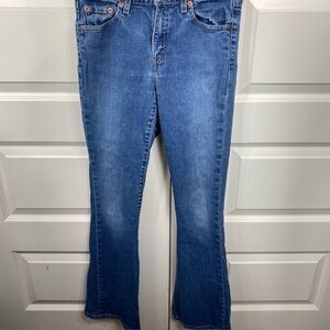 Levi’s 519 Low Rise Flare Stretch Blue Denim Jeans Juniors 5 M Inseam 31” Retro